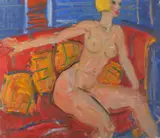 Untitled by Kanwaldeep Singh Kang, Oil on canvas, sold Nov 2023