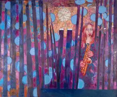 Sometime - Somewhere by Margaret Dean, 2020, Acrylic on canvas, sold Nov 2023
