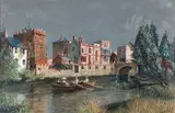 Folly Bridge by Jeremy King, Oil on paper laid on board, sold Nov 2023