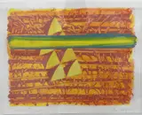 Pyramids of Sand by John Loker, oil on paper, offered Nov 2023