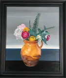 Flowers at Morvah by Janine Wing, Acrylic on board, sold Nov 2023