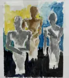 Untitled 1991 by Josef Herman, watercolour on paper, offered Nov 2023