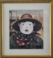 Cowboy by Mackenzie Thorpe, Pastel on paper, sold Nov 2023