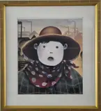 Cowboy by Mackenzie Thorpe, Pastel on paper, sold Nov 2023
