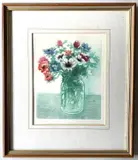 Anemones by Valerie Christmas, etching, sold Nov 2023