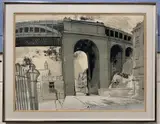 Robert Stephenson's High Level Bridge by Richard Bawden, lithograph, sold Nov 2023