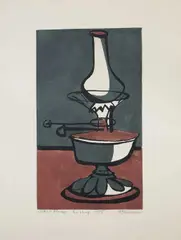 The Lamp by Anthony Harrison, 1955, pencil, offered Nov 2023