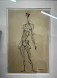 Solitary abstract figure by Josep Maria Subirachs, etching, sold Nov 2023