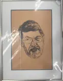 Untitled portrait by Ronald B. Kitaj, etching, sold Nov 2023