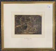 Landscape by William Bree, c.1804, watercolour and ink, sold Oct 2023
