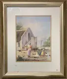 African woman at work by Shelagh Price, watercolour, sold Oct 2023