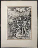 Martyrdom of Saint Catherine Alexandria by Albrecht Durer, woodcut, sold Oct 2023