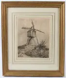 Vieux Moulin en Touraine' etching inscribed in pencil 30 x 24cm by Fernand Pinal, etching, offered Dec 2025