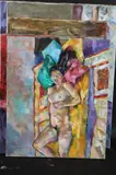 Seven life figure studies by Joanne D. Thomson, oil, sold Nov 2025