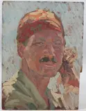 Portrait of a Traveller by Albert Lipczyński, oil on wood, offered Nov 2025