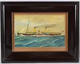 The Dandie passing through the Solent... by F Turtor, oil on board, sold Nov 2025