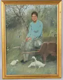 Channel Island Interest `Lilian`portrait of a young lady by Arthur Royce Bradbury, 1927, oil on board, sold Nov 2025