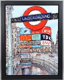 Underground Piccadilly Circus by Philip Bissell, oil on canvas, sold Nov 2025