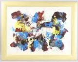 Pastoral 1958 by William Gear Ra Frsa Fbsa, gouache on paper, sold Nov 2025