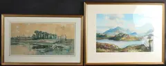Landscape with farm workers in the field by William Tatton Winter, watercolour, sold Nov 2025