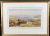 A September Afternoon on Dartmoor by John Barrett, 1899, watercolour, sold Nov 2025