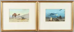 Middle Eastern scenes by Edwin Lord Weeks, watercolor, offered Nov 2025