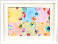 Composition #77 June 1969 by Gary Wragg, watercolour, offered Nov 2025
