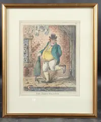 Sad Sloppy Weather by James Gillray, etching, sold Nov 2025