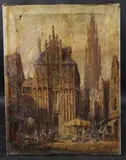 Antwerp, Belgium by Henry Schaefer, oil on canvas, sold Oct 2025