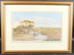 In the Marshes near Winchelsea by John Henry Dearle, watercolour, sold Oct 2025
