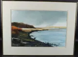 Newport Estuary by John Cleal, watercolour, sold Oct 2025