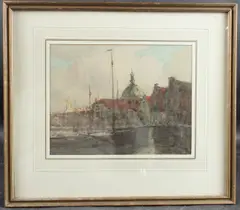Leyden Holland' watercolour by Terrick Williams, watercolour, sold Oct 2025