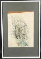 Tree Study by Anne Barnham, pencil and watercolour, offered Oct 2025