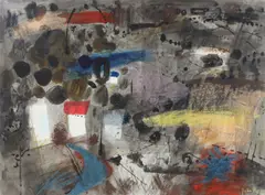 Fawley Bottom by John Piper, watercolour and gouache on paper, sold Oct 2025