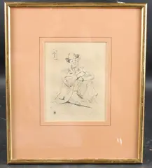 Portrait of Armand Guillaumin with a Hanged Man etching 15 by Paul Cézanne, etching, offered Oct 2025