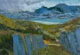 Ffestiniog by Gwilym Prichard, 2010, oil on canvas, sold Apr 2024