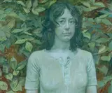 The Garden Portrait by Thomas Roland Rathmell, oil on canvas, offered Apr 2024