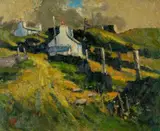 Untitled by Robert Dawson, oil on board, sold Apr 2024