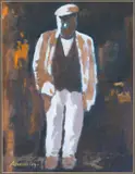 With message verso by Aneurin Jones, oil on paper, sold Apr 2024