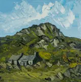 Cottage, Garn Fawr by Martin Llewellyn, oil on canvas, sold Apr 2024