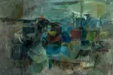 Horse and figure in the by Ray Howard-Jones, oil on canvas, sold Apr 2024