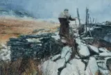 Untitled by Keith Bowen, oil on board, sold Apr 2024