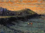 Ceredigion by Hywel Harries, oil on board, sold Apr 2024