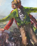 The Pioneers by Kevin Sinnott, oil on linen, sold Apr 2024