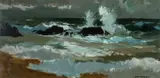 Storm, Port Eynon No.2 by Donald McIntyre, acrylic, sold Apr 2024