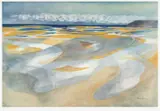 Laugharne Estuary from Dylan Thomas by John Elwyn, lithograph, sold Apr 2024