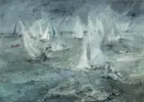 Regatta, Caernarfon by William Selwyn, watercolour, sold Apr 2024