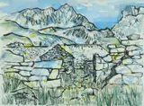 Derelict Quarry by Helen Steinthal, watercolour, offered Apr 2024