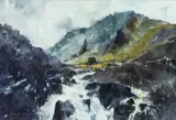 Tryfan II by David Grosvenor, watercolour, sold Apr 2024