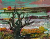 Untitled by Ray Howard-Jones, gouache on paper, sold Apr 2024